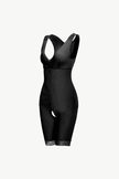 Black lace bodysuit with detailed lace trim on sides