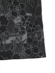 Wide leg pants with subtle lace floral trim at hemline