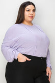 Opaque ribbed fabric close up on long sleeve shirt