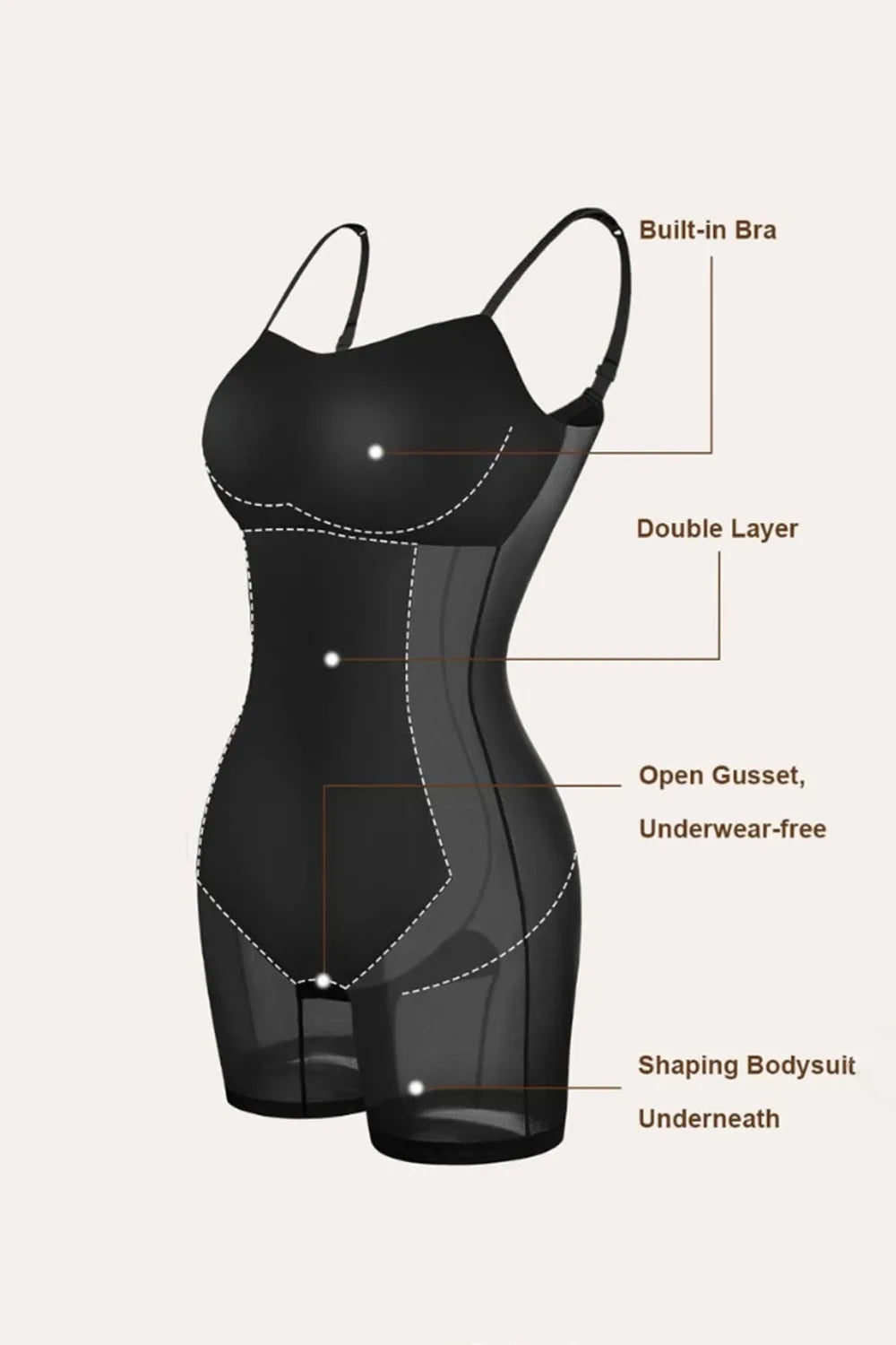 Dress featuring 92 modal 8 spandex exterior and lined waist shaping