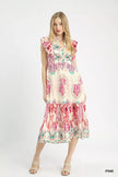 Boho dress featuring ruffle detailing and tiered silhouette