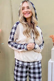 Plaid pants with drawstring waist and relaxed fit