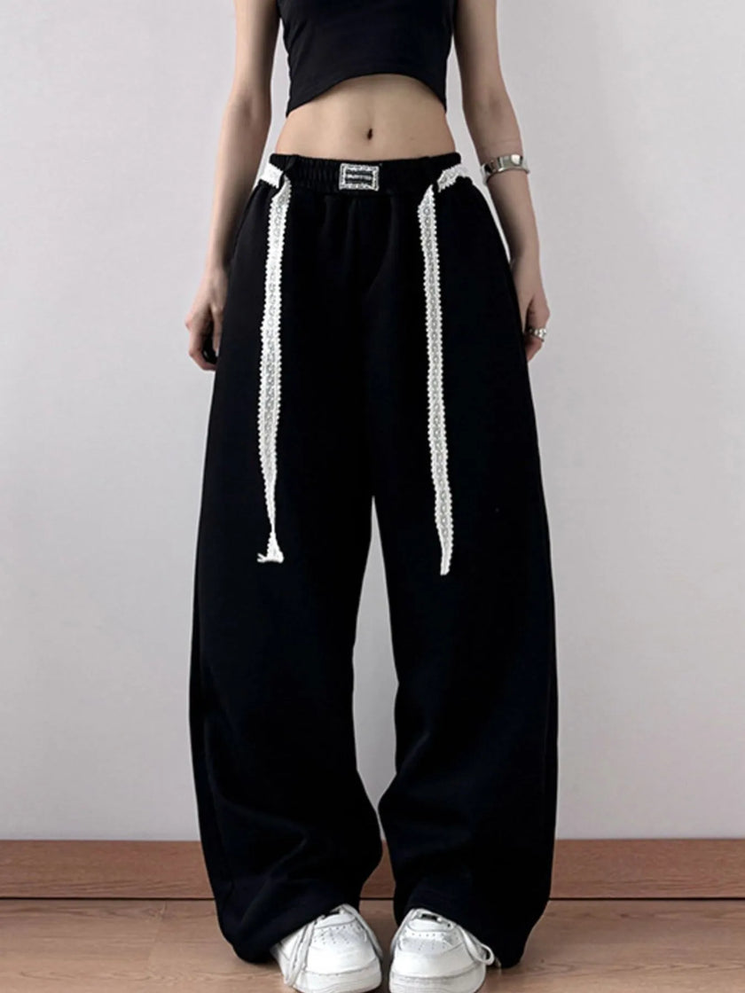 Oversized pants showcasing wide leg silhouette