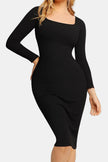 Maxi dress with high stretch and body-lining details