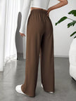 Wide leg pants in slightly stretchy fabric
