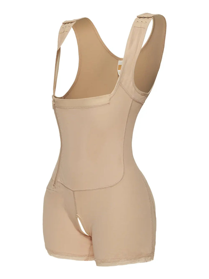 Black shaper with elasticized waistband detail