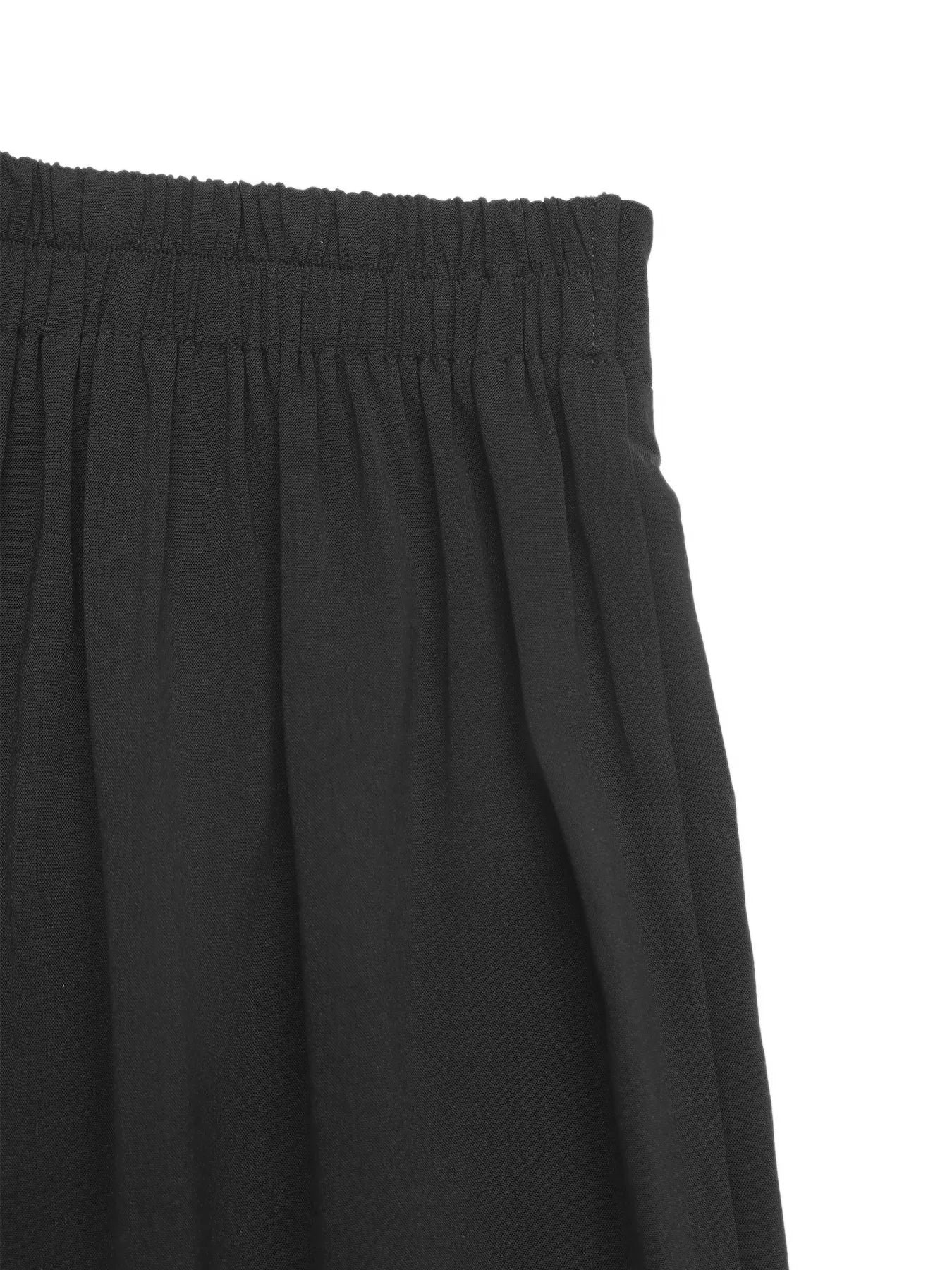 High-waisted wide leg pants in elegant lace hem design