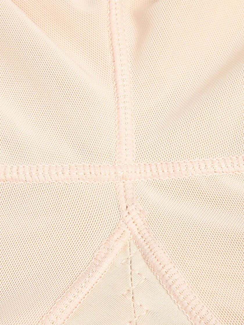 Long sleeve top in soft pink with floral pattern and ruffled collar