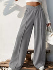 High waist pants in wide leg relaxed fit