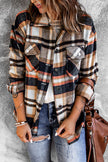 Layering shirt jacket featuring dropped shoulders and relaxed buttoned front