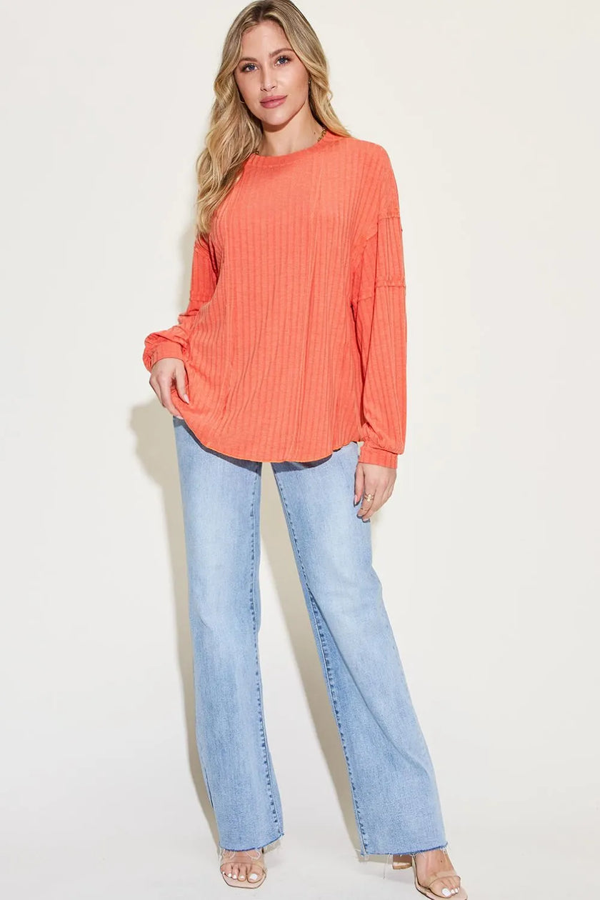Opaque ribbed fabric close up on long sleeve shirt sleeve