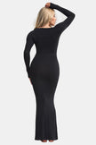 Midi dress with supportive built-in shapewear details