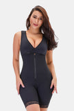 Black lace bodysuit with detailed lace panels on front