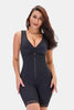 Black lace bodysuit with detailed lace panels on front