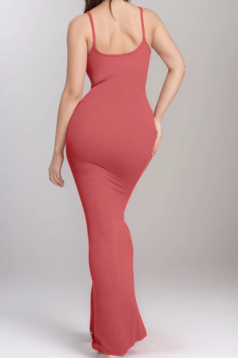 Sleeveless dress showcasing body-friendly design