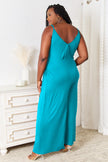 Lightweight rayon jumpsuit in breezy wide-leg style
