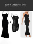 Sleeveless dress with scoop neck and smooth contour