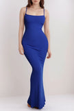 Maxi dress in modal-spandex blend for comfort