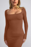 Back view of supportive built-in shapewear dress